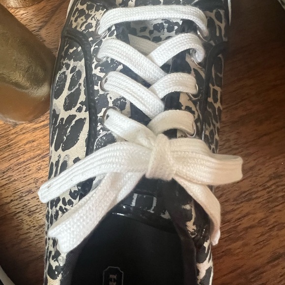 Coach Black and White Leopard Print Sneakers - Picture 6 of 16
